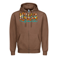 Chestnut hello fall Zipper Hoodie - Artiststas