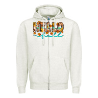 Oatmeal Heather hello fall Zipper Hoodie - Artiststas