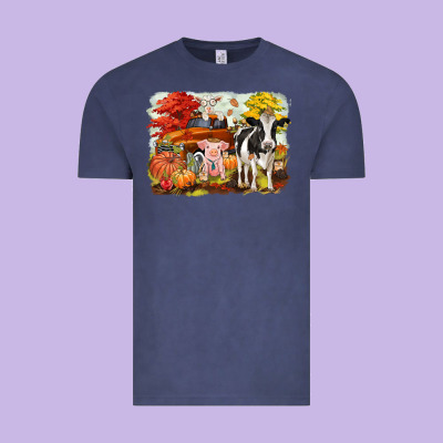 Fall Farm Animals Vintage Tee Designed By Cowgirlartshop