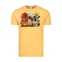 Vintage Mustard fall farm animals Vintage Tee - CowGirlArtShop
