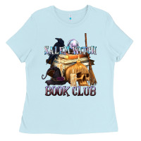 Baby Blue Salem Witch Book Club Ladies Tee - texasbilliewilder