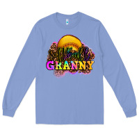 Colony Blue softball granny Long Sleeve Tee - OliviaCreatesArt