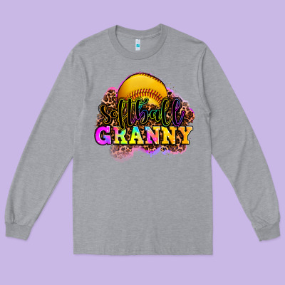 Softball Granny Long Sleeve Tee Designed By Oliviacreatesart