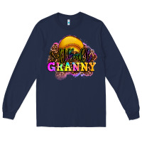 Navy softball granny Long Sleeve Tee - OliviaCreatesArt