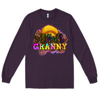 Plum softball granny Long Sleeve Tee - OliviaCreatesArt