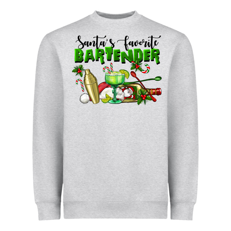 Santa's Favorite Bartender Heavyweight Sweatshirt by LillyAllenDesigns | Teevron