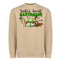 Mushroom Santa's Favorite Bartender Heavyweight Sweatshirt - LillyAllenDesigns