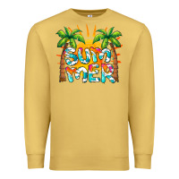Antique Gold summer waves and sun Premium Sweatshirt - BarkalooDesign