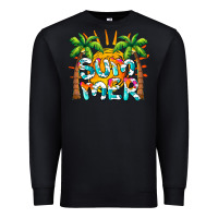 Black summer waves and sun Premium Sweatshirt - BarkalooDesign