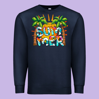 Summer Waves And Sun Premium Sweatshirt Designed By Barkaloodesign