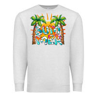 Oatmeal Heather summer waves and sun Premium Sweatshirt - BarkalooDesign