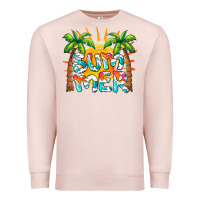 Pale Pink summer waves and sun Premium Sweatshirt - BarkalooDesign
