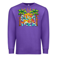 Purple summer waves and sun Premium Sweatshirt - BarkalooDesign
