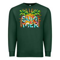 Sports Green summer waves and sun Premium Sweatshirt - BarkalooDesign