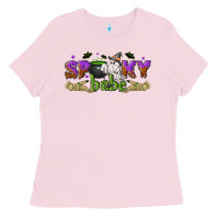 Bubblegum Pink spooky babe halloween Ladies Tee - NancyCooperArtShop