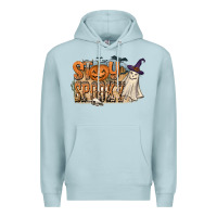 Blue Mist Stay Spooky Premium Hoodie - CowhideDigitalArt