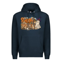 Navy Stay Spooky Premium Hoodie - CowhideDigitalArt