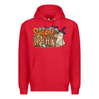 Red Stay Spooky Premium Hoodie - CowhideDigitalArt