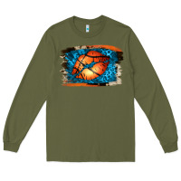 Army Green Basketball Lips Long Sleeve Tee - Jasminsmagicworld
