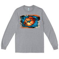 Heather Grey Basketball Lips Long Sleeve Tee - Jasminsmagicworld