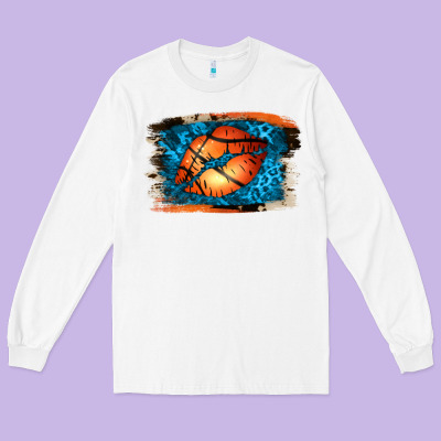 Basketball Lips Long Sleeve Tee Designed By Jasminsmagicworld