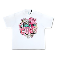 White find a cure cancer awareness Urban Heavy Tee - CowGirlArtShop