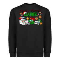 Black Santa's Favorite Cashier Heavyweight Sweatshirt - LillyAllenDesigns