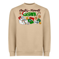 Santa's Favorite Cashier Heavyweight Sweatshirt | Teevron
