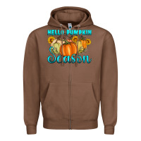 Chestnut hello pumpkin season Zipper Hoodie - Artiststas