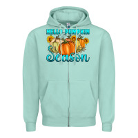 Seafoam hello pumpkin season Zipper Hoodie - Artiststas