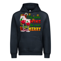 Navy The more wine the more merry Urban Hoodie - AdoDesignShop