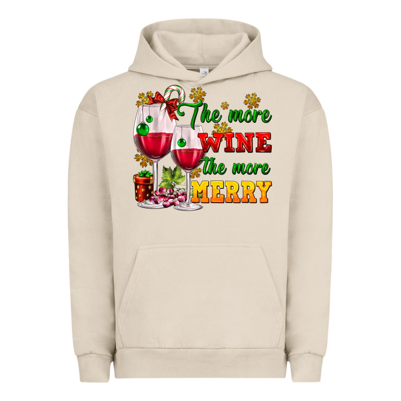 The More Wine The More Merry Urban Hoodie by AdoDesignShop | Teevron