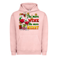Pigment Salmon The more wine the more merry Urban Hoodie - AdoDesignShop