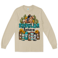 Mushroom shoulda been a cowgirl Long Sleeve Tee - OliviaCreatesArt
