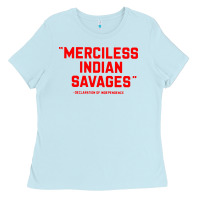 Baby Blue merciless indian savages Ladies Tee - longCreatives