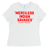 White merciless indian savages Ladies Tee - longCreatives