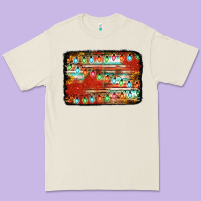 Christmas Serape Sunflower Background Premium Tee Designed By Jasminsmagicworld