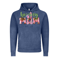 Vintage Denim Happy Easter Bunny Mom Vintage Hoodie - CowGirlArtShop
