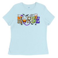 Baby Blue Halloween Nurse Ladies Tee - texasbilliewilder