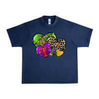 Navy mardi gras hearts Urban Heavy Tee - CowGirlArtShop