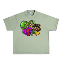 Oil Green mardi gras hearts Urban Heavy Tee - CowGirlArtShop