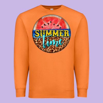 Summer Time Watermelon Premium Sweatshirt Designed By Barkaloodesign