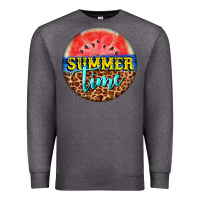 Charcoal Heather summer time watermelon Premium Sweatshirt - BarkalooDesign