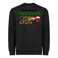 Black Santa's Favorite Truck Driver Heavyweight Sweatshirt - LillyAllenDesigns