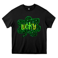 Black Lucky Shamrock St Patricks Day Heavy Core Tee - Bettercallsaul