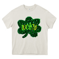 Cream Lucky Shamrock St Patricks Day Heavy Core Tee - Bettercallsaul