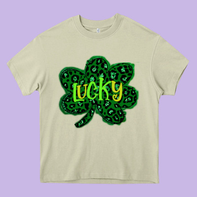 Lucky Shamrock St Patricks Day Heavy Core Tee Designed By Bettercallsaul