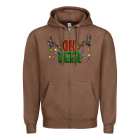 Chestnut Oh deer christmas Zipper Hoodie - Artiststas