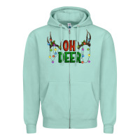 Oh Deer Christmas Zipper Hoodie | Teevron