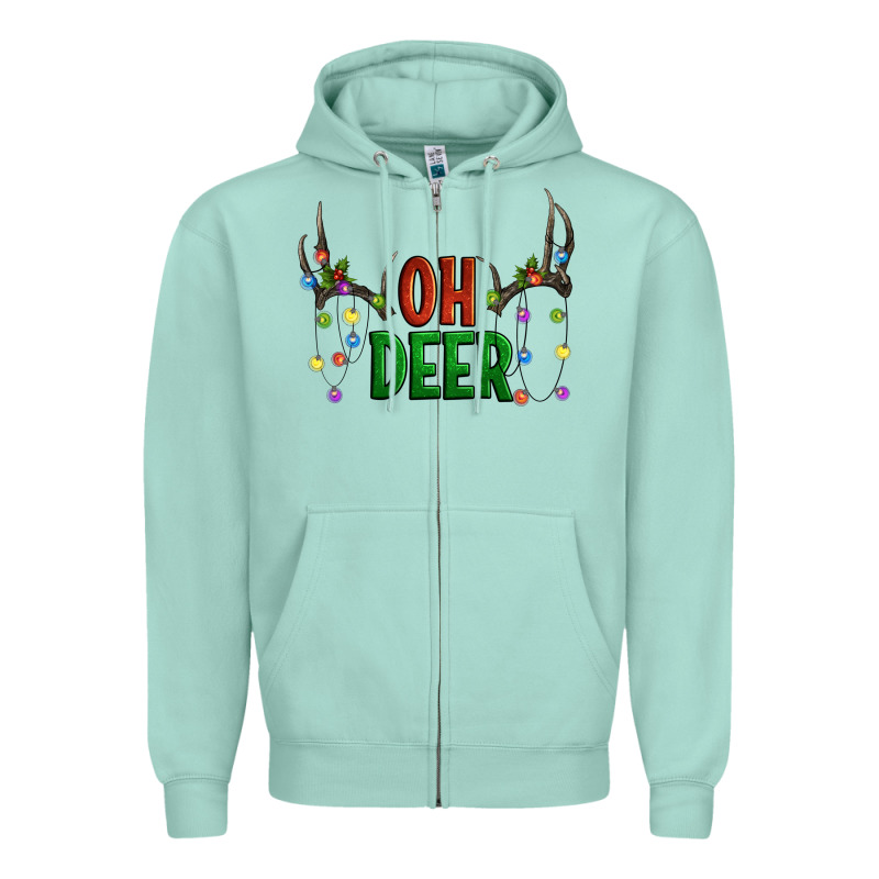 Oh Deer Christmas Zipper Hoodie by Artiststas | Teevron